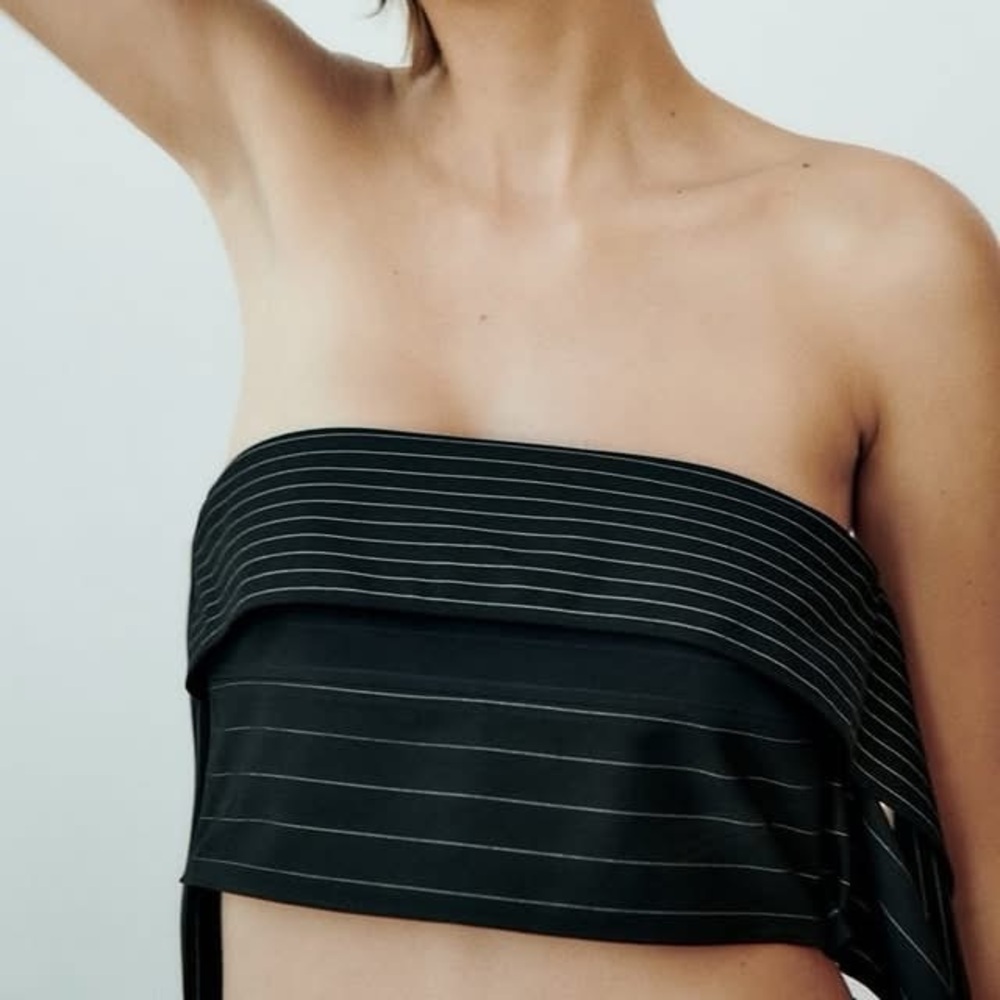 Zara striped tube top